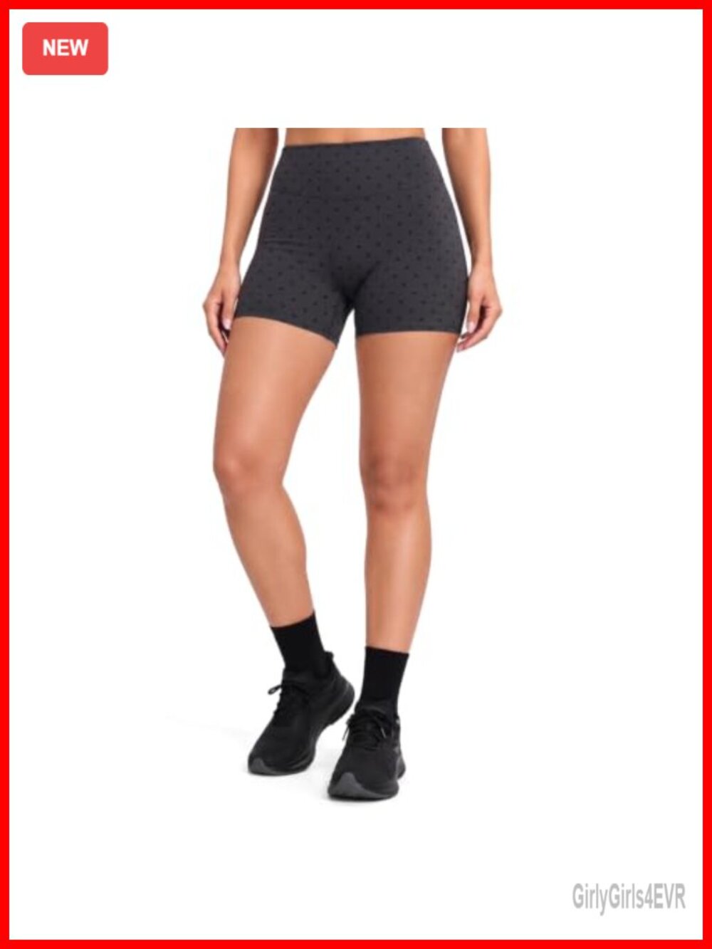 Aoxjox High Waist Hidden Scrunch Biker Shorts 4" Nylon Spandex